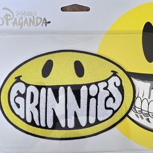 Ron English Popaganda Grinnes patch.......hard to find get it while you can